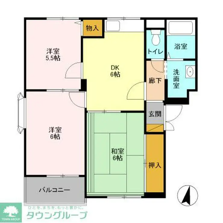 ヴァンベール山口B 3階階 間取り