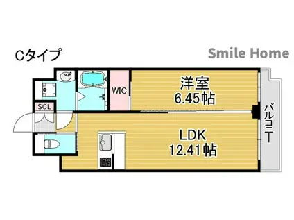 プレジオ帝塚山(1LDK/8階)の間取り写真