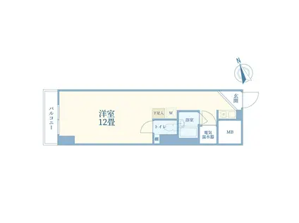 DIK新橋(ワンルーム/2階)の間取り写真