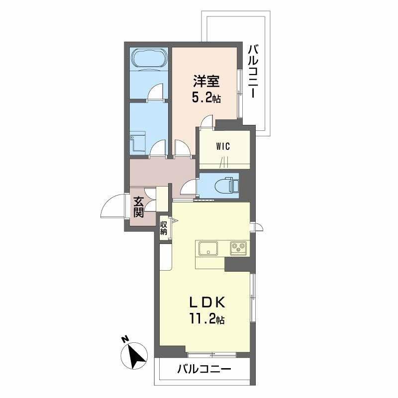COMODO.TT(1LDK/3階)の間取り写真