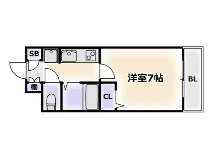 アーバンエース日本橋パル(1K/5階)の間取り写真