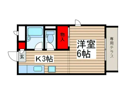 エクセレントAKEBONO(1K/1階)の間取り写真