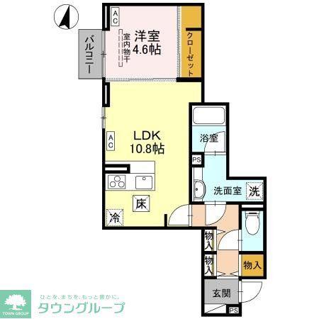 D-SERENO志木柏町(1LDK/1階)の間取り写真