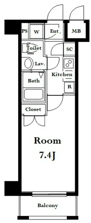 グランド・ガーラ南麻布 5階階 間取り
