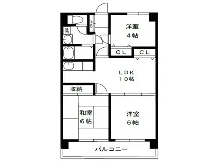 ポートアイランド坂戸(3LDK/6階)の間取り写真