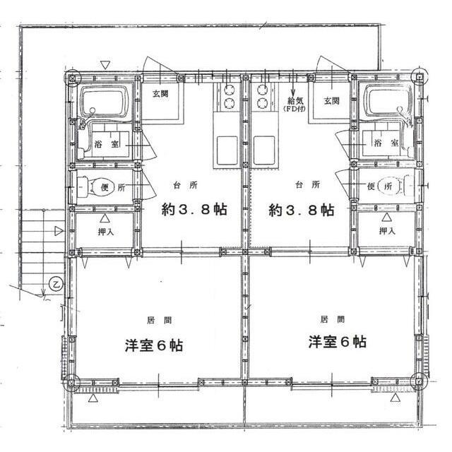 クーペハウス(1K/2階)の間取り写真