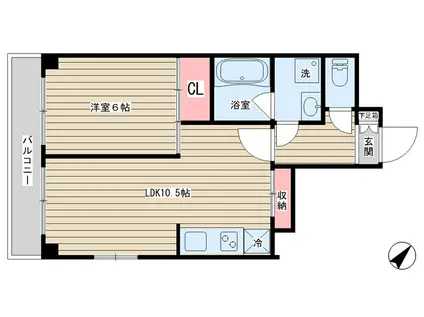 クリスタルパレス(1LDK/5階)の間取り写真