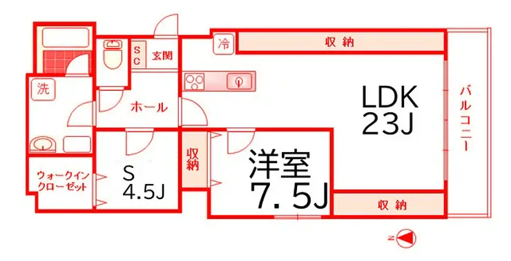 シェリーヒルズ横浜 3階階 間取り