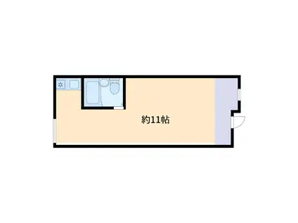 桜コーポ(ワンルーム/1階)の間取り写真