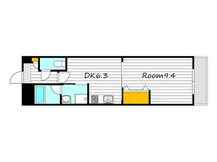 アンジュール(1DK/5階)の間取り写真