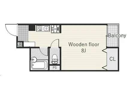 シティヴィラリバーサイド(ワンルーム/3階)の間取り写真