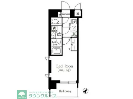 URBAN LINK神奈川新町(1K/9階)の間取り写真