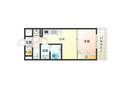 サムティ福島ルフレ(1DK/3階)の間取り写真