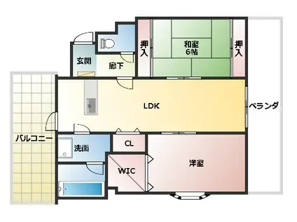 メモリープラザあかしや(2LDK/4階)の間取り写真
