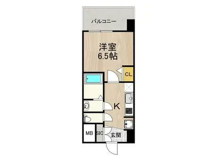 ARTIZA王子公園D.C(1K/2階)の間取り写真