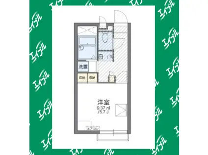 レオパレスドミール(1K/2階)の間取り写真