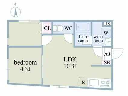 ドルチ中野富士見町(2LDK/4階)の間取り写真