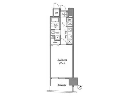 千種アヴァンギャルドプレイス(1K/2階)の間取り写真