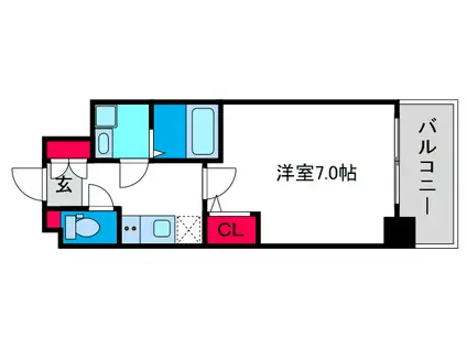 アドバンス大阪ベイストリート(1K/10階)の間取り写真