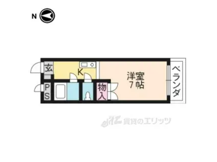 グロリアハイツ(1K/1階)の間取り写真