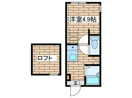 マリンテラス田浦(ワンルーム/1階)の間取り写真