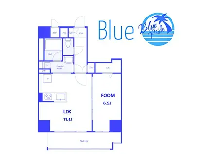 GEMINOS CHIGASAKI(1LDK/2階)の間取り写真