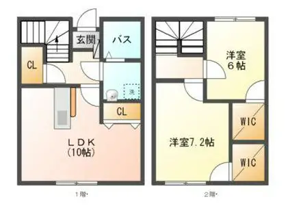 FORTUNA A(2LDK/1階)の間取り写真