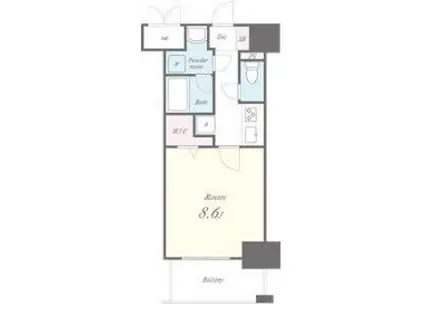 MAGES世田谷マージュ世田谷(1K/8階)の間取り写真