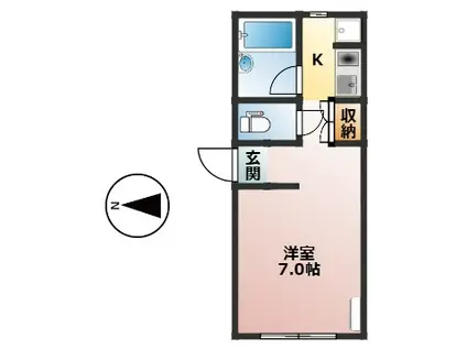 マイネハウゼン(1K/1階)の間取り写真