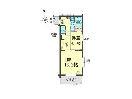 VIOLETA(1LDK/5階)の間取り写真