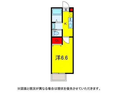 佐倉市山崎共同(1K/2階)の間取り写真