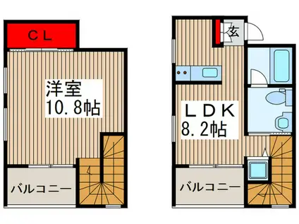 TOWAルネコート(1LDK/5階)の間取り写真