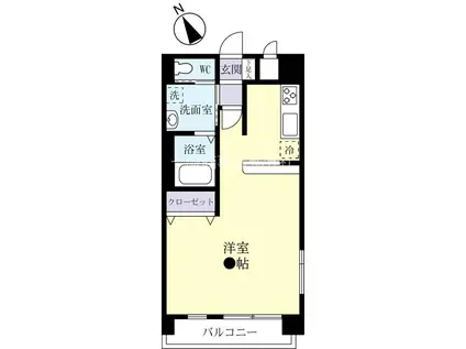 ORCHID COURT(ワンルーム/2階)の間取り写真