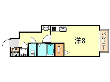 セレッソ八木(ワンルーム/1階)の間取り写真