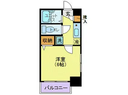 スカイコート東日本橋(1K/6階)の間取り写真