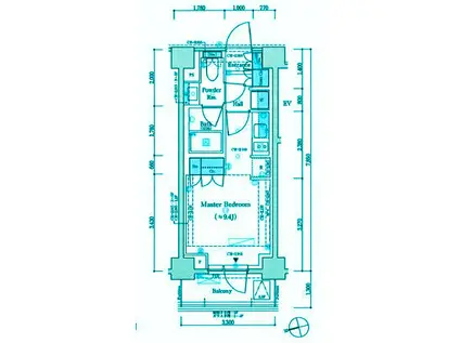 パークリュクス蒲田1丁目(ワンルーム/1階)の間取り写真