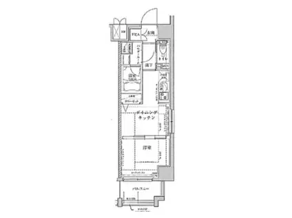パティーナ十条デュオ(1DK/3階)の間取り写真