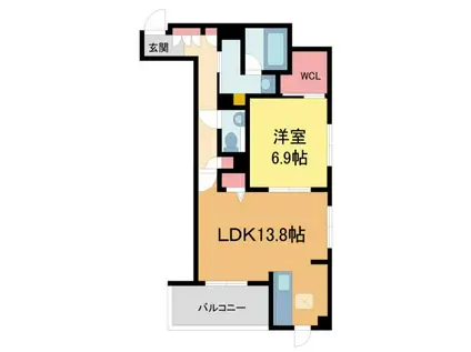 ベル エ ロンプラージュ(1LDK/1階)の間取り写真