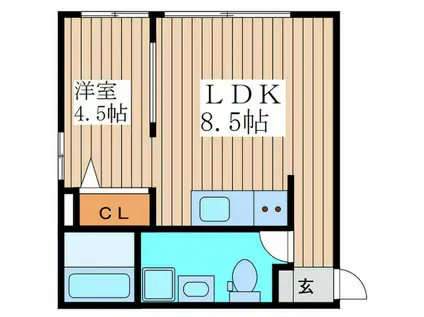 ノヴァメモリア大宮(1LDK/2階)の間取り写真