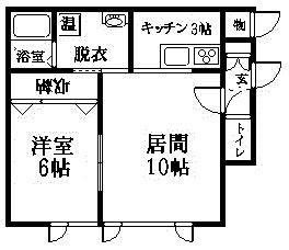 ビリーヴ(1LDK/1階)の間取り写真