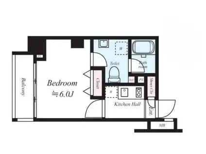 VERONA門前仲町LUSSO(1K/3階)の間取り写真
