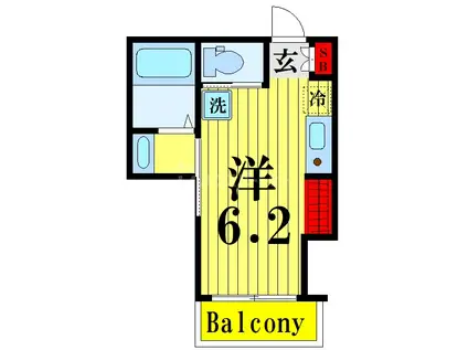 アレン千住寿(ワンルーム/2階)の間取り写真