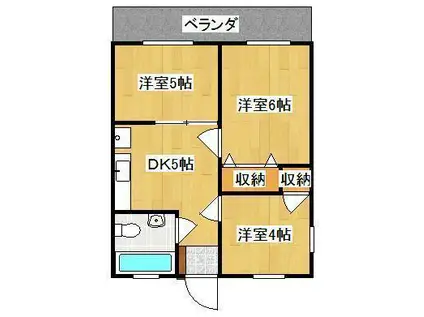 オーシャンパレス首里(3DK/5階)の間取り写真