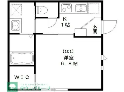 AVANCE(1K/1階)の間取り写真