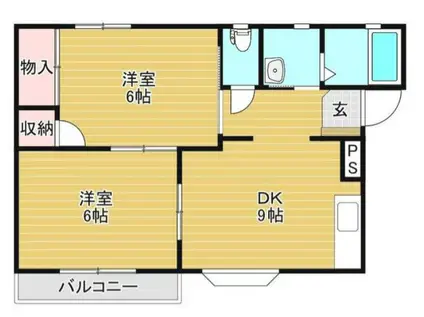 ジョイフル21 103(2DK/1階)の間取り写真