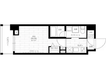 ステージファースト市ヶ尾(1K/3階)の間取り写真