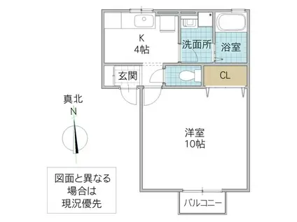 アクシス真鍋(1K/2階)の間取り写真