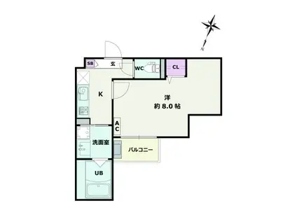 JACK SUNASHINDENIII(1K/3階)の間取り写真