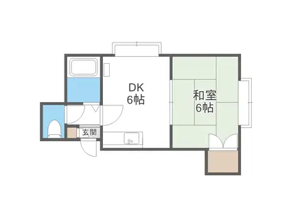 フロスティ発寒B(1DK/3階)の間取り写真