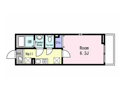 マーメイド梶ヶ谷(1K/2階)の間取り写真